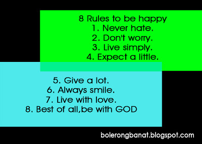 8 Rules to be happy