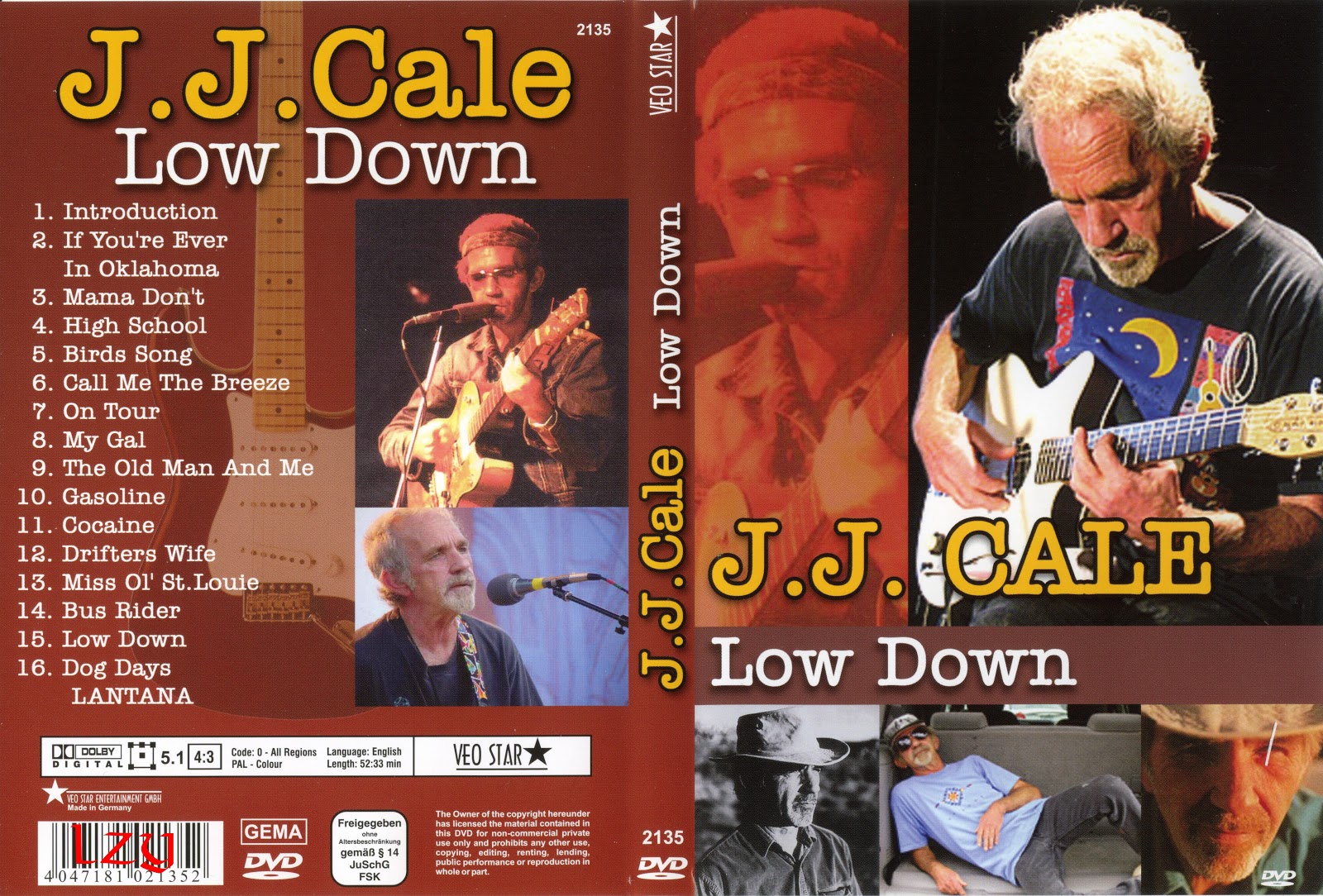 BANCA DO ROCK Rock Concert DVD 2286 DVD J.J. CALE BOOTLEG