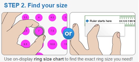 Ring Size Chart On Phone Screen