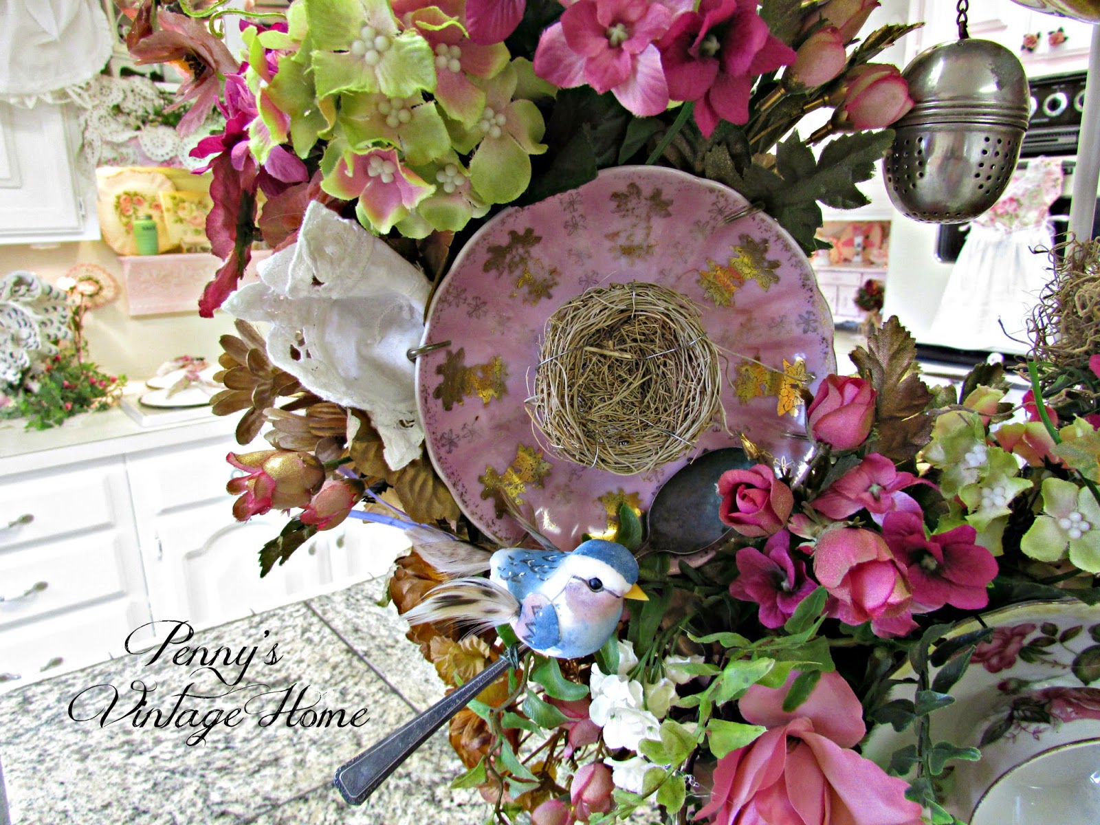 Penny's Vintage Home How to Make a China Tea Cup Wreath