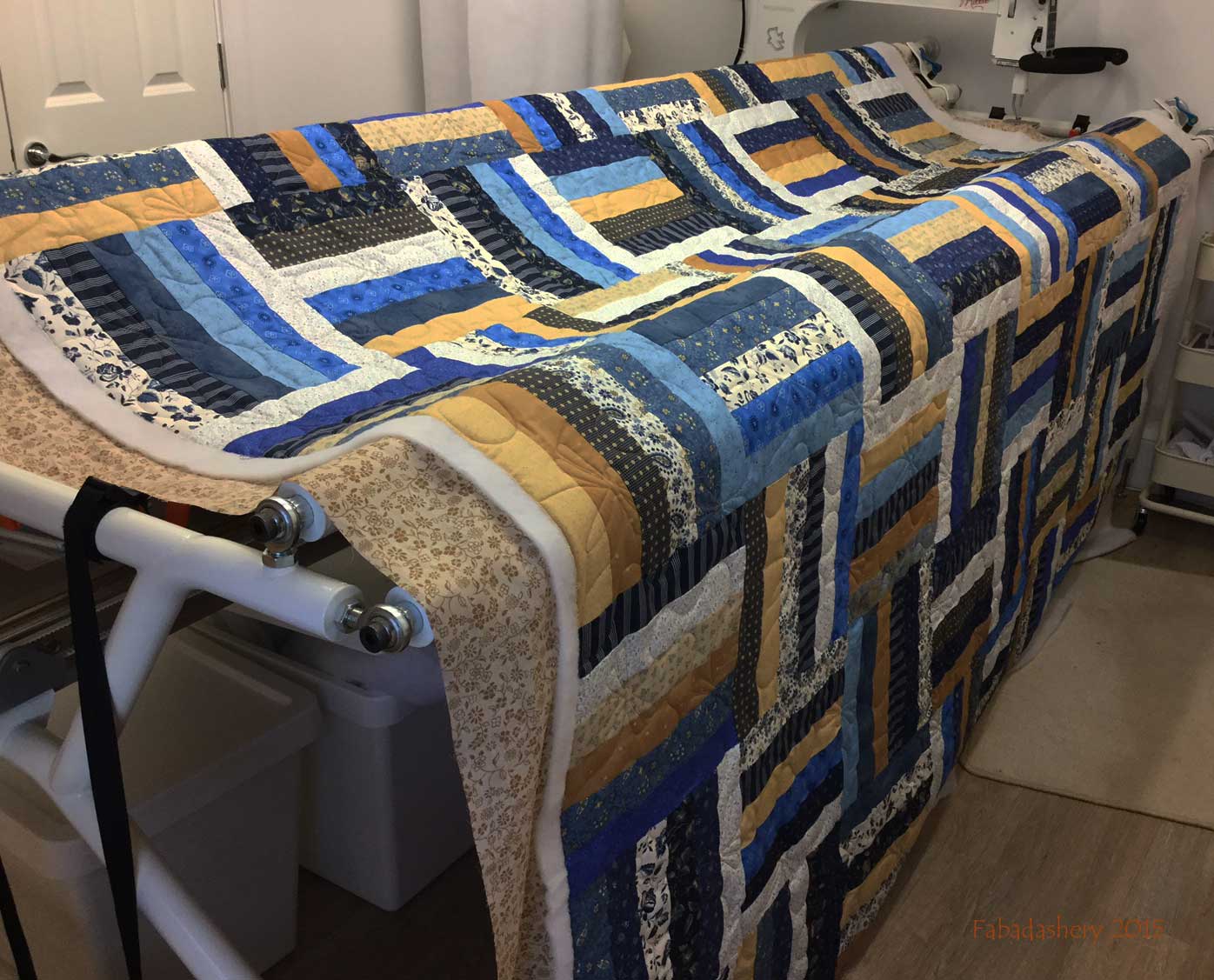 Fabadashery Longarm Quilting Rail Fence Quilt Quilting to the Max!