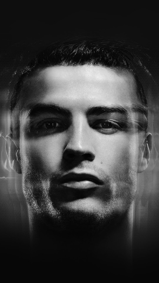 Cristiano Ronaldo Black And White Profile Android Wallpaper