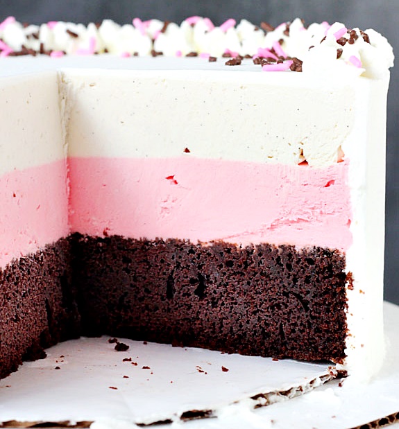 Bolo sorvete napolitano Amando Cozinhar Receitas Fáceis