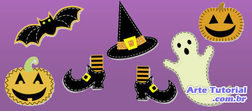 Dicas de artesanatos para o Halloween com feltro Arte Adesivo Mesversario Bebe ~ Dicas de artesanatos para o Halloween com feltro Arte