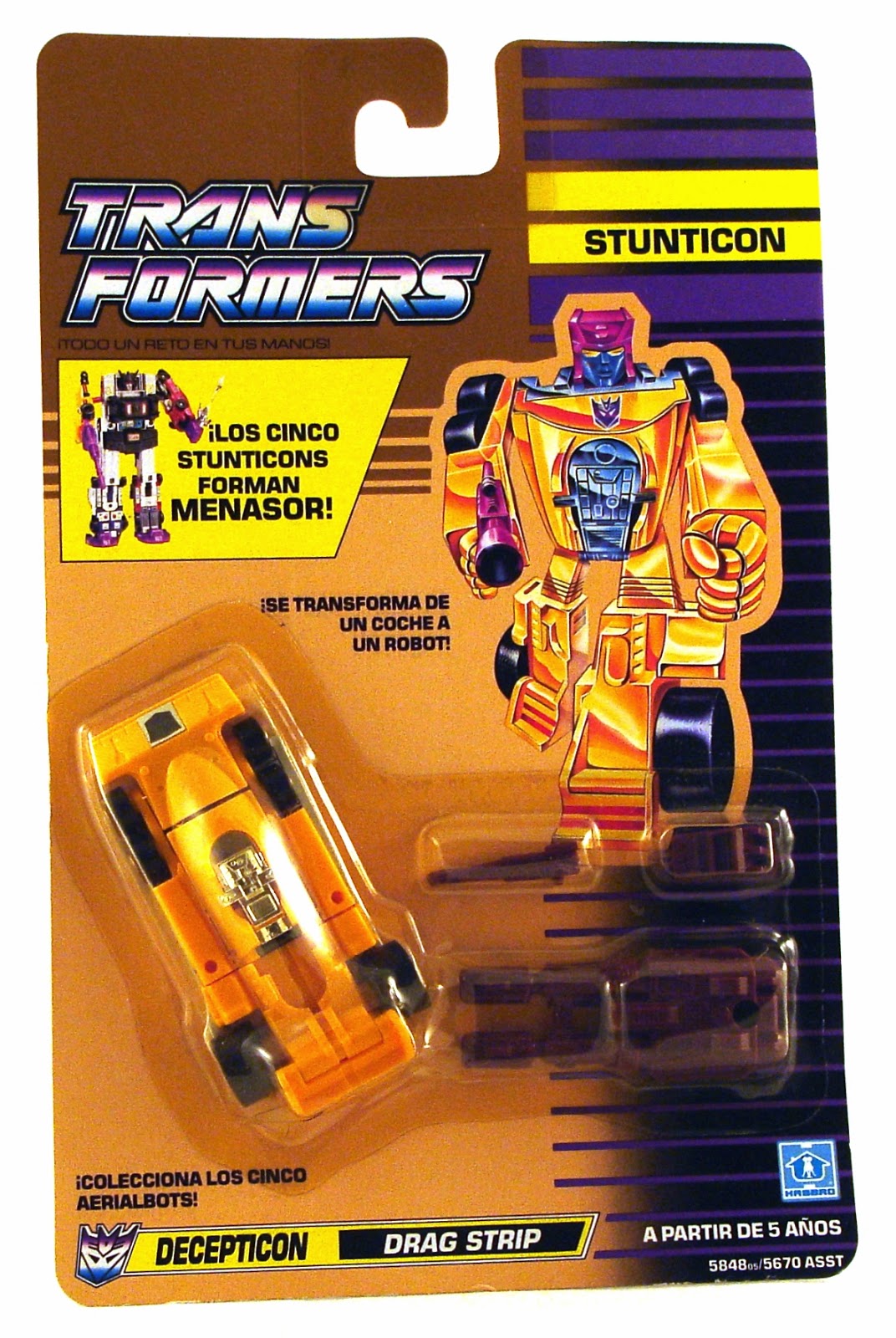 1986 Hasbro Transformers G1 Stunticons Drag Strip Mint On Sealed card MOSC MOC