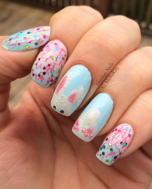 ehmkay nails shy bunny easter
