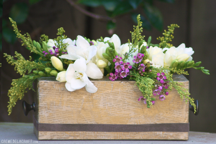 Flowers in a box wedding
