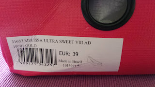 pudełko butów Melissa pudełko butów Melissa z rozmiarem