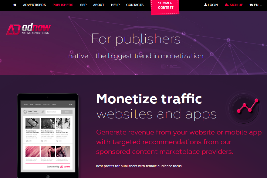Monetize site