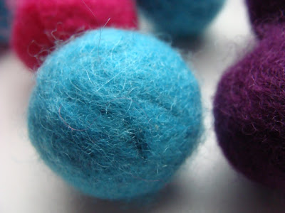 perfect round felted ball out the washing machine