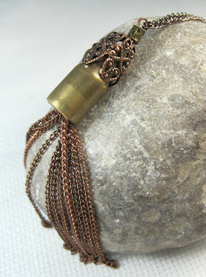 Bullet Casing Fringe Necklace