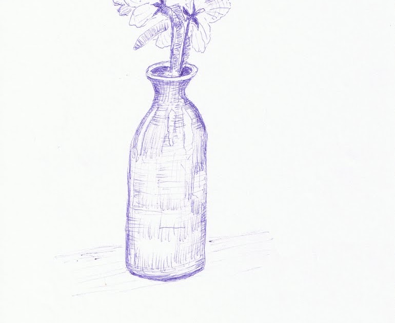 Commemorating the art of Richard Tudor Hibbert Blue Flower and Bottle