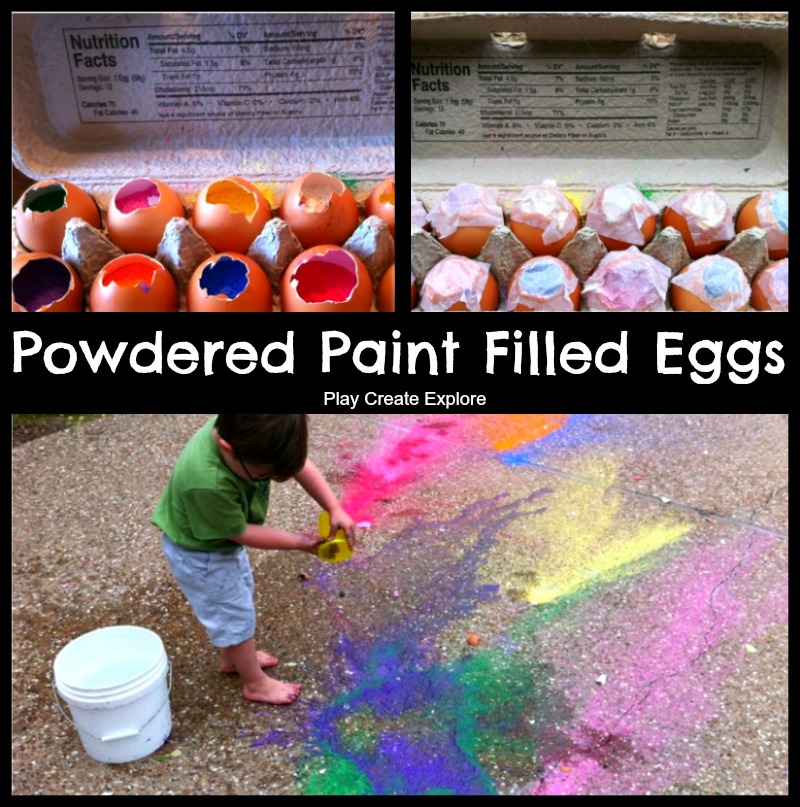 Play Create Explore Powdered Paint Filled Eggs