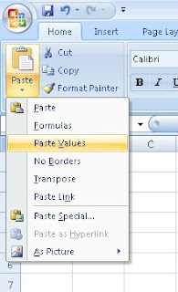 paste special Values Excel paste special Values Excel
