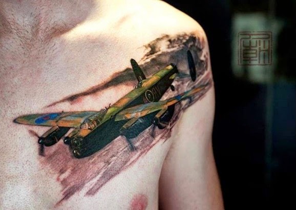 Adventurous Planes and Aviator Tattoos Adventurous Planes and Aviator Tattoos