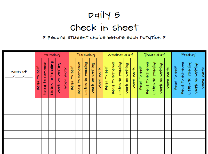 teacher planning sheet