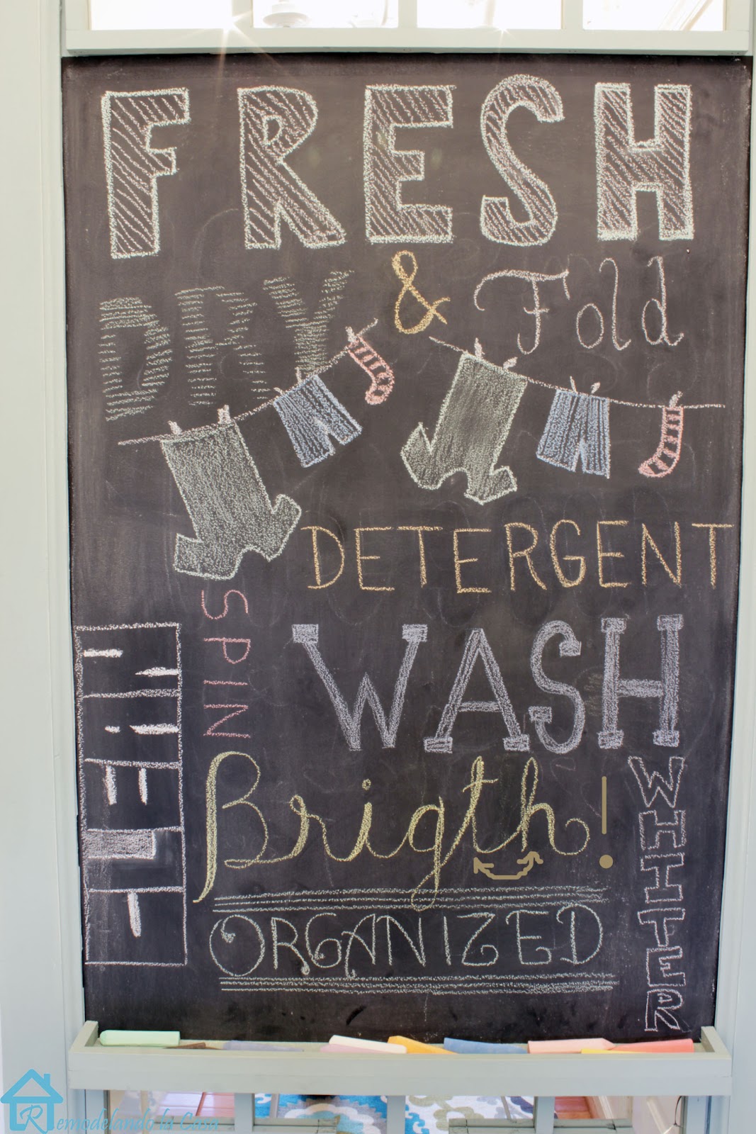 Diy Chalkboard with Tray Remodelando la Casa