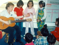 Singing with my kindergarten class in Bucharest, Romania