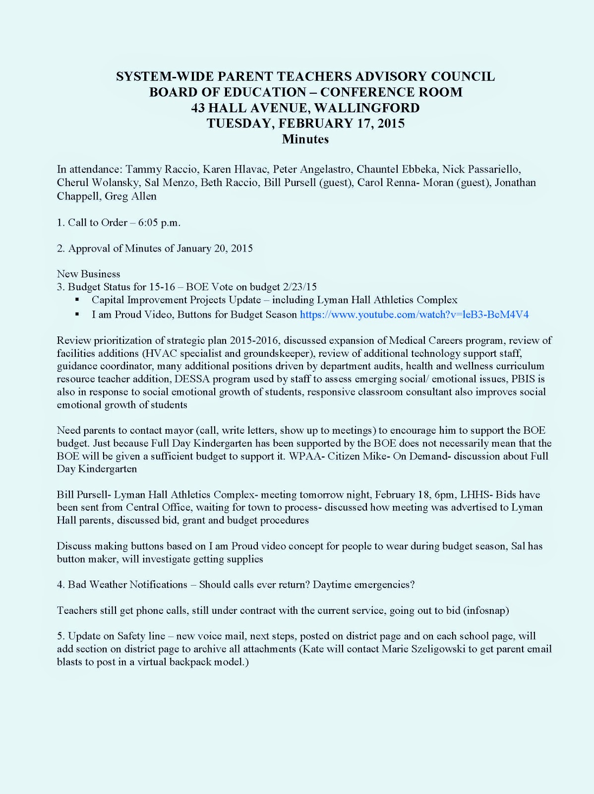how to type up minutes from a meeting template