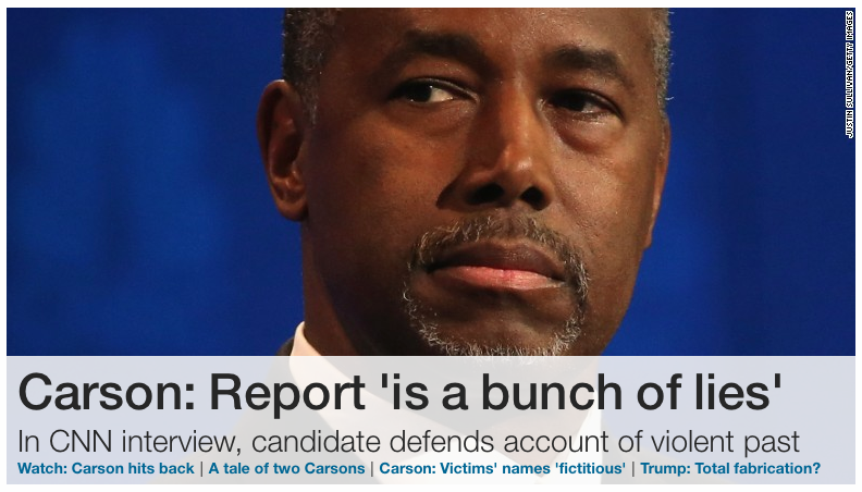 ben carson report 2016 contender ben carson sued for malpractice at least 6 times, report alleges, including time former surgeon allegedly left sponge inside patient's brain. ben carson report 2016 contender ben carson sued for malpractice at least 6 times, report alleges, including time former surgeon allegedly left sponge inside patient's brain.
