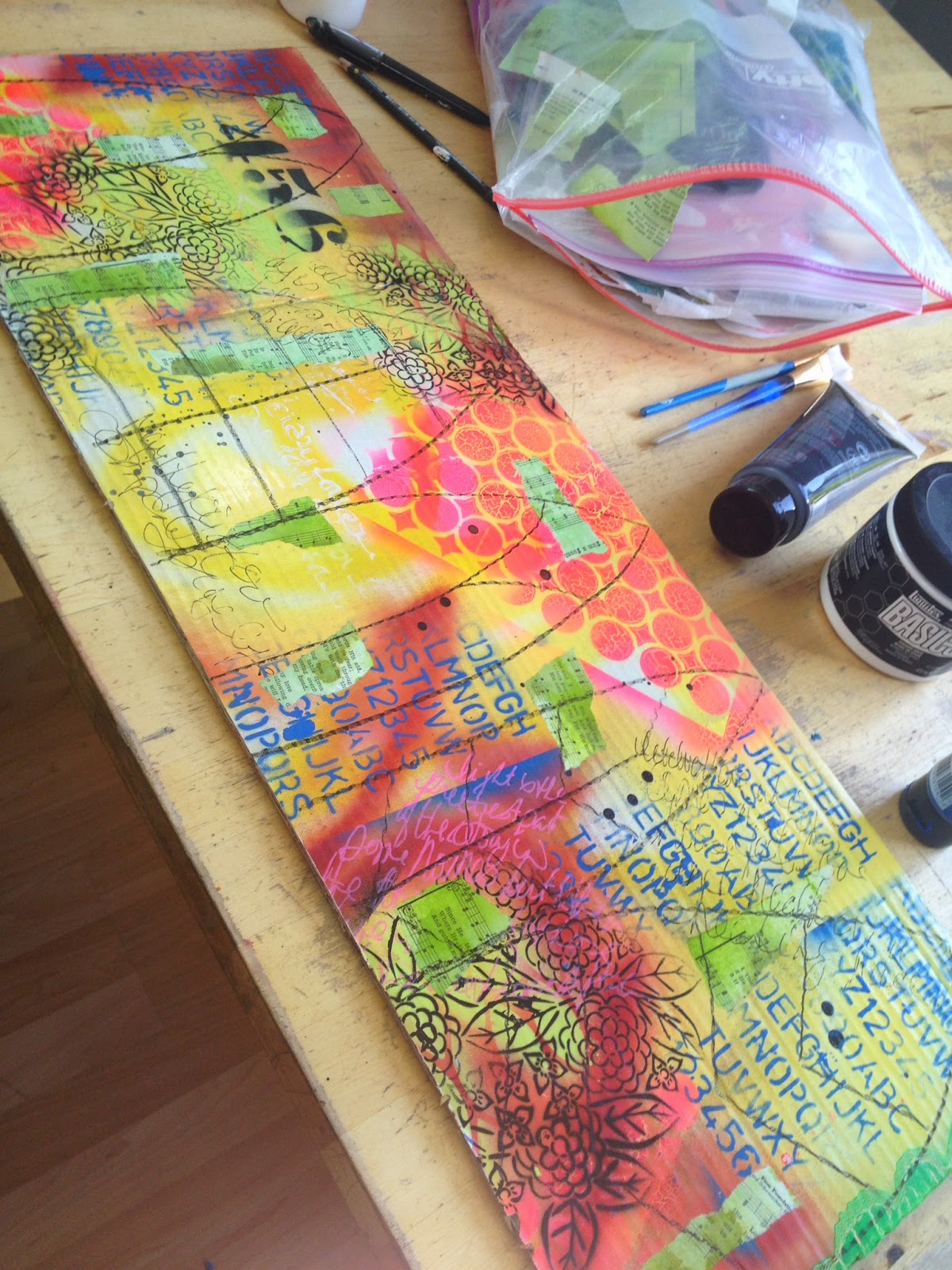 Made by Nicole Cardboard Stained Glass Window Upcycle