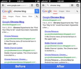 Google Chrome - Screenshot Google Chrome For Android, iPhone And iPad