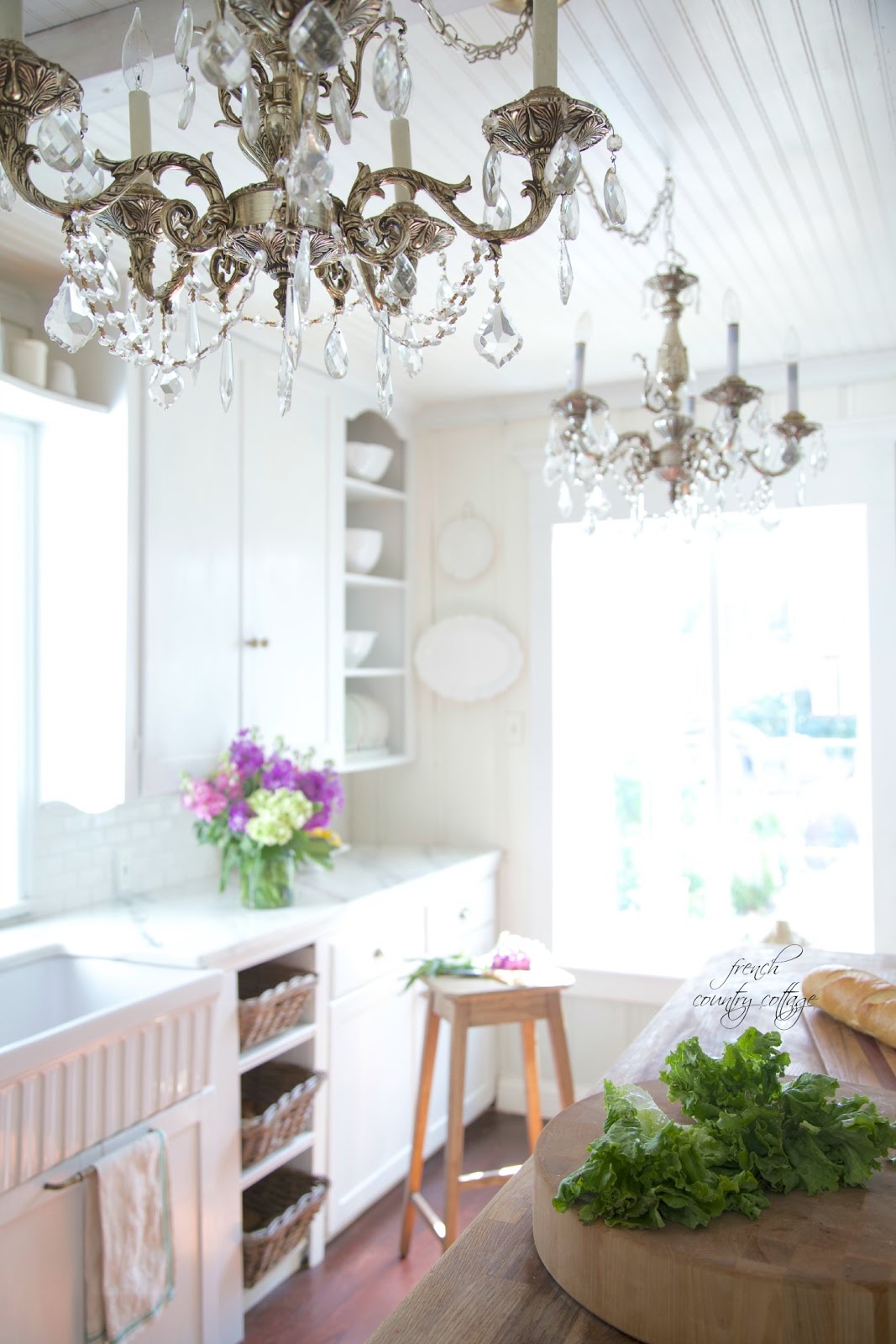 Renovated french cottage kitchen