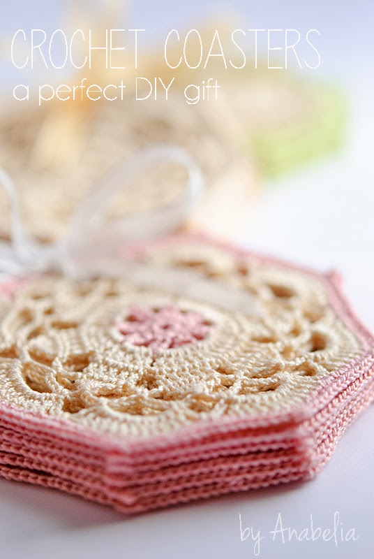 Anabelia craft design Crochet coasters sets, a perfect DIY gift