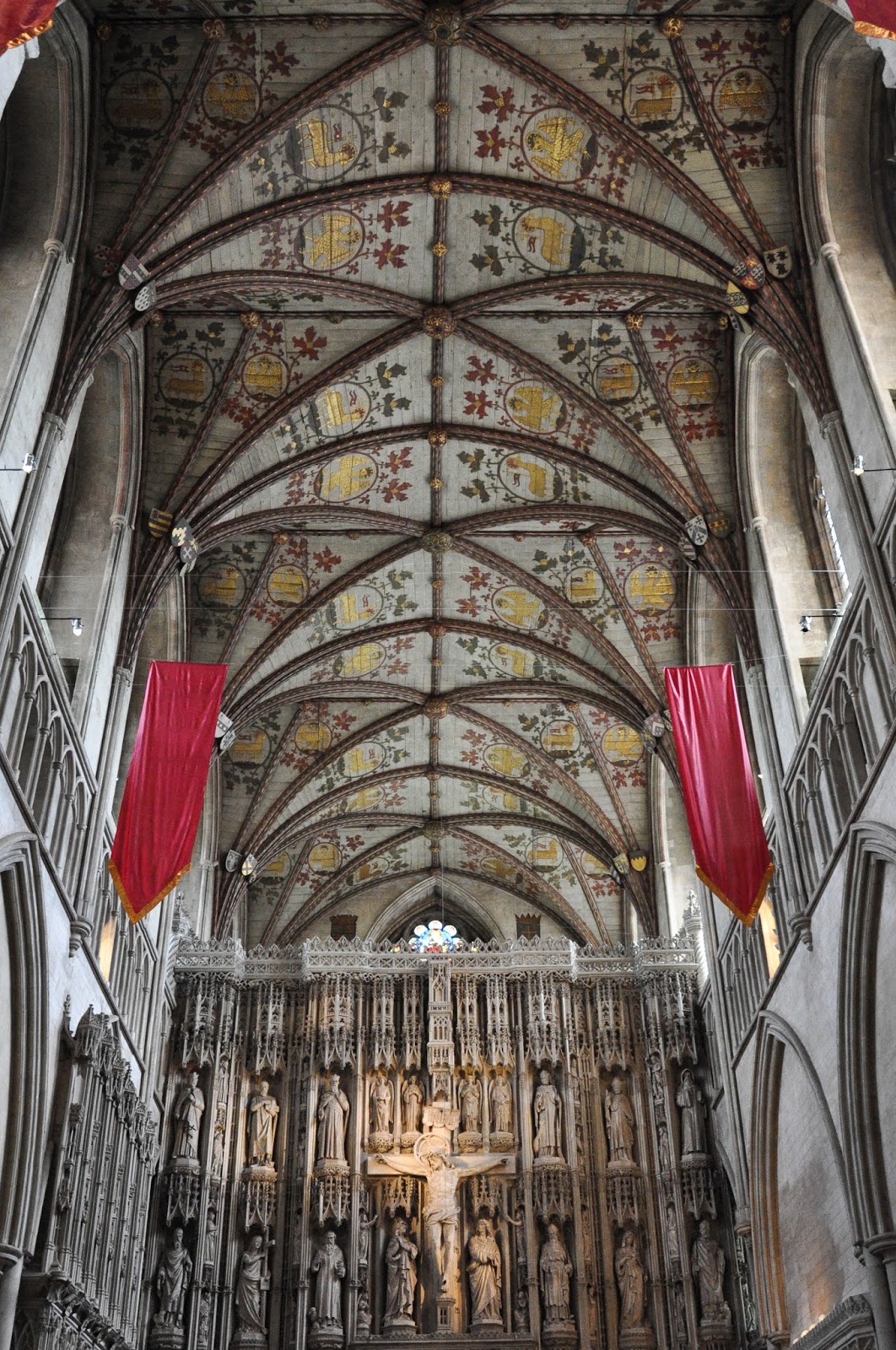 Inside St. Albans Cathedral, St. Albans, Herts, England