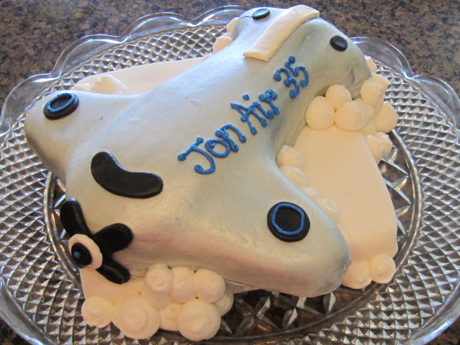 Simply Projects Silver Fondant Airplane Birthday Cake