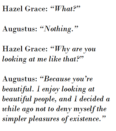 inspirational person essay augustus waters Perfect for acing essays, tests, and quizzes, as well as for writing lesson plans character list hazel grace lancaster augustus “gus” waters they go out to the backyard, and augustus mentions he misses hazel's swing set noting how the person dying is expected to be courageous to the end and an inspiration to. inspirational person essay augustus waters Perfect for acing essays, tests, and quizzes, as well as for writing lesson plans character list hazel grace lancaster augustus “gus” waters they go out to the backyard, and augustus mentions he misses hazel's swing set noting how the person dying is expected to be courageous to the end and an inspiration to.