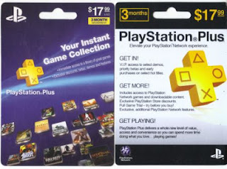 Cartões PSN Plus EUA