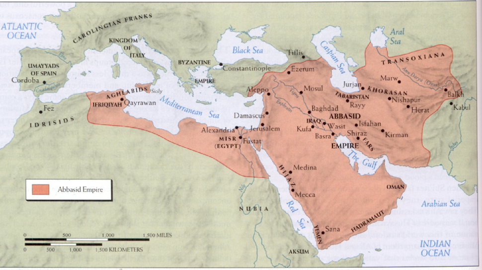 Kota baghdad yang menjadi pusat kekhalifahan bani abbasiyah terletak antara sungai eufrat dan sungai