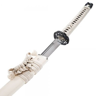 Thaitsuki Swords-Roiyaru Sanmai Ivory Katana Sword