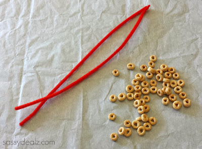 cheerios heart pipe cleaner bird feeder