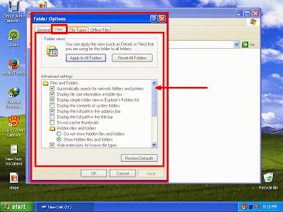 Learn how to disable show or don't show hidden files and folders in windowsXP step10 Learn how to disable show or don't show hidden files and folders in windowsXP step10