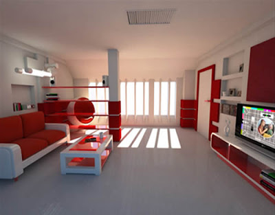Red Color For White Room
