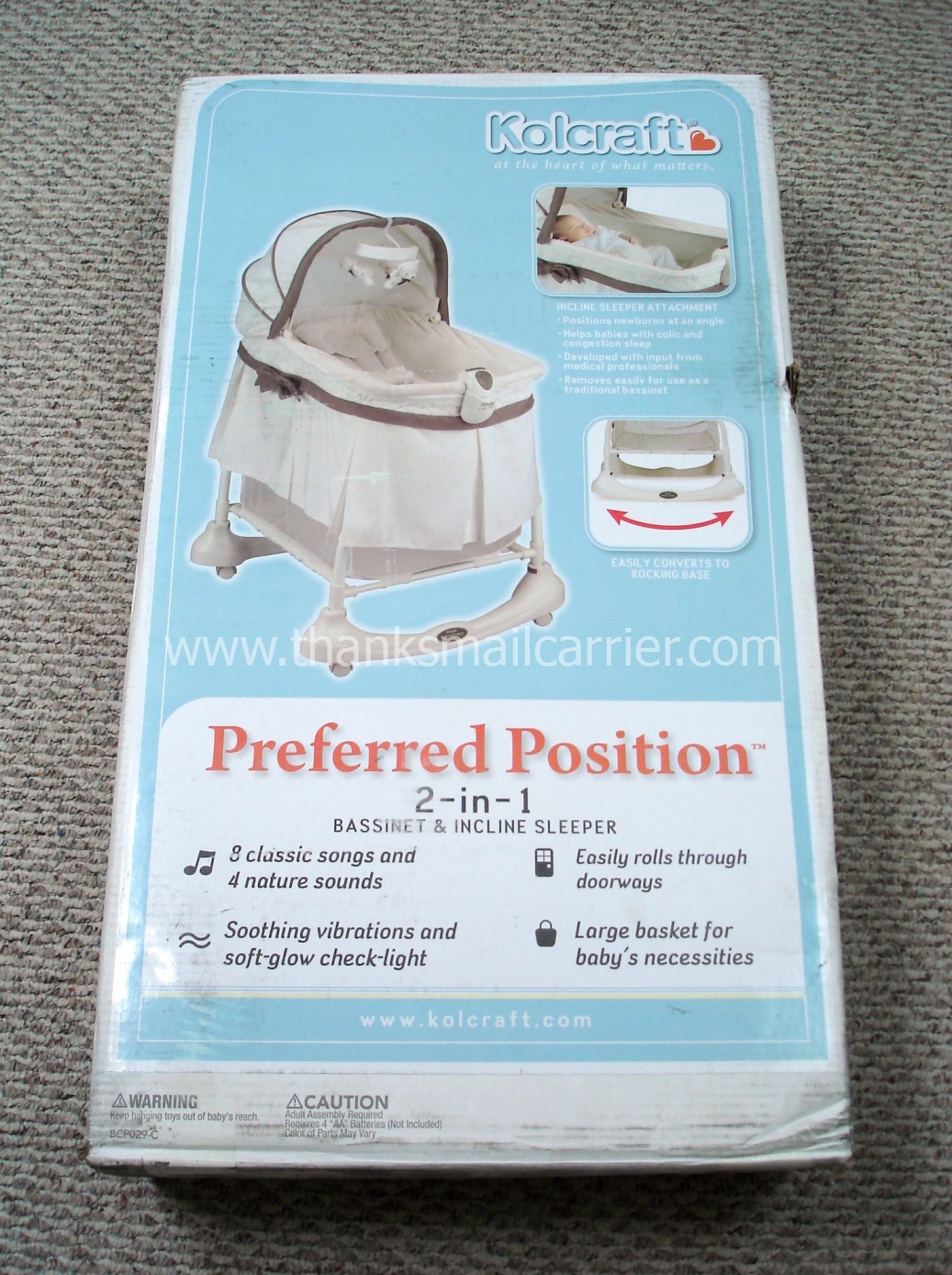 Thanks, Mail Carrier Kolcraft Preferred Position 2in1 & Incline Sleeper {Review}