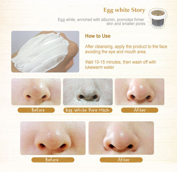 egg white mask before and after