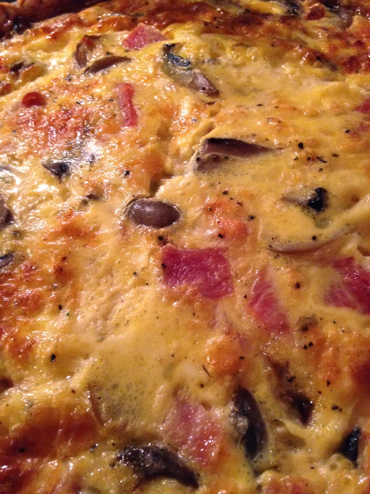 Ham, Mushroom and Cheese Quiche Turnips 2 Tangerines