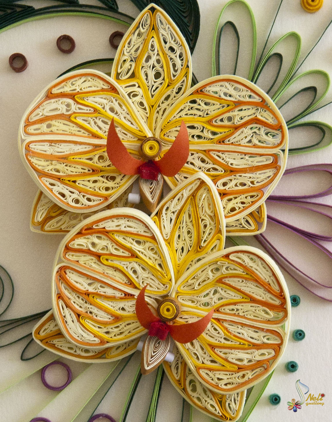 Neli Quilling Art Quilling cards orchids