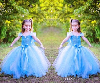 Dress tutu elsa frozen cantik untuk anak perempuan Dress tutu elsa frozen cantik untuk anak perempuan