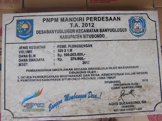 PRASASTI MARMER PNPM BANYUGLUGUR SITUBONDO