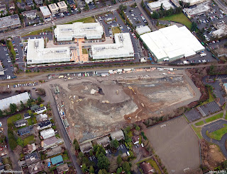 Kirkland WA Google Complex Google II excavation next to Google I, Kirkland WA