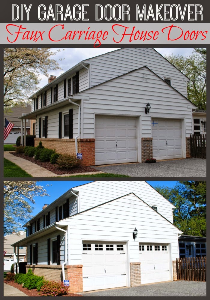 Two It Yourself Diy Faux Carriage Garage Door Makeover And A