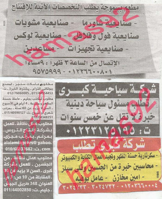 وظائف خالية فى جريدة الوسيط الاسكندرية الجمعة 06-09-2013 %D9%88+%D8%B3+%D8%B3+11