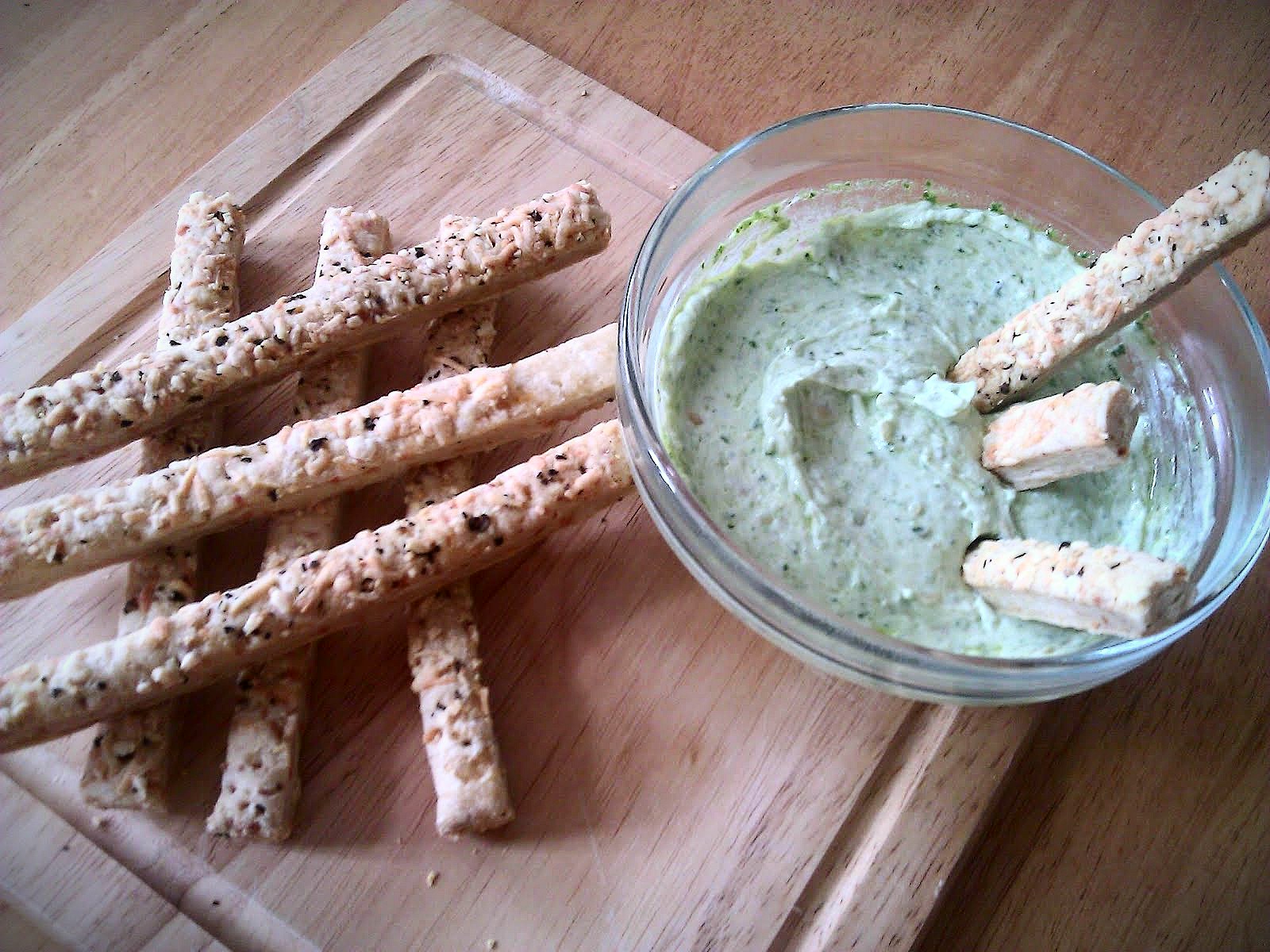 Everything Goes With Toast Basil dip