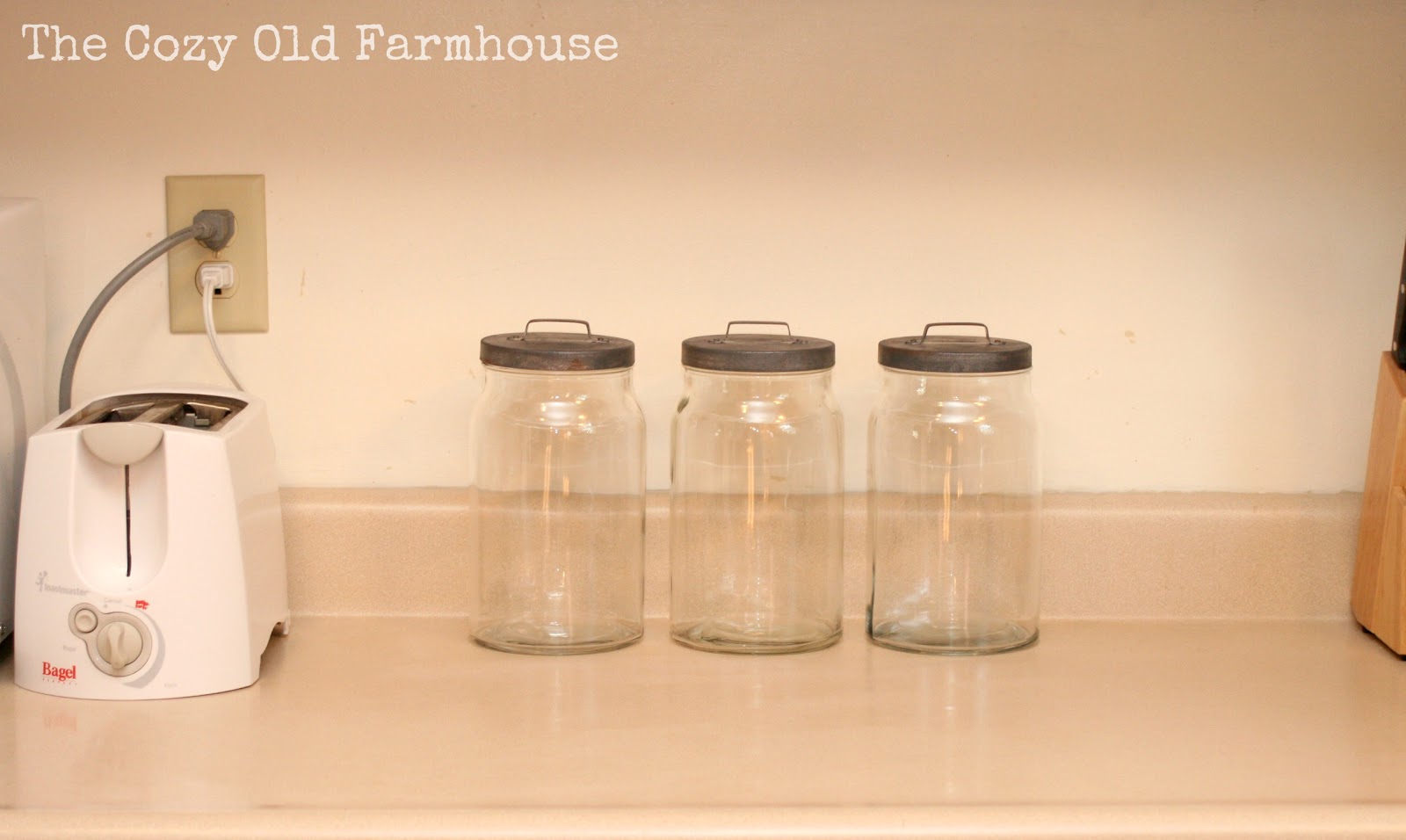The Cozy Old "Farmhouse" Kitchen Canisters Makeover with Faux