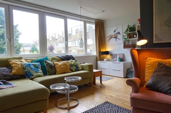 Before & After: how to arrange furniture in an L-shaped room (or my