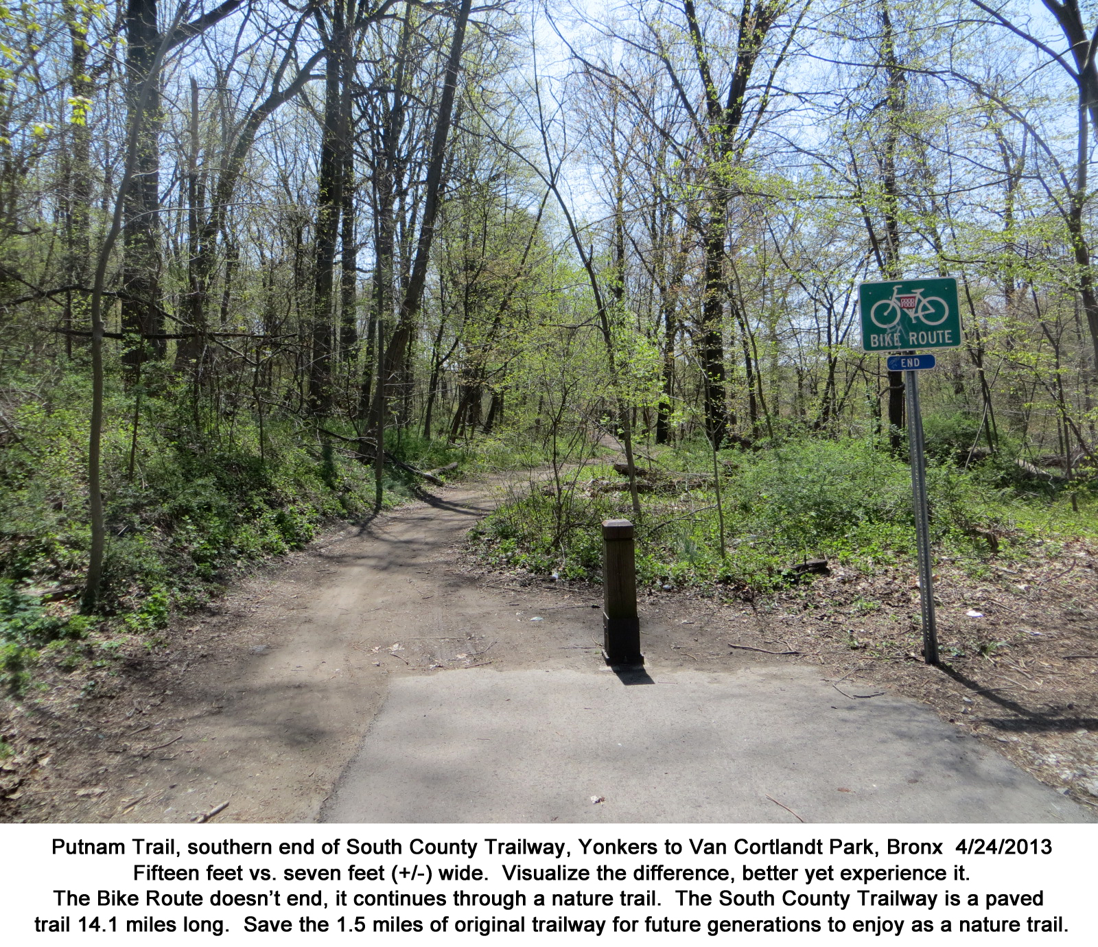 Putnam Trail Chronicle Putnam Trail, southern end of South County